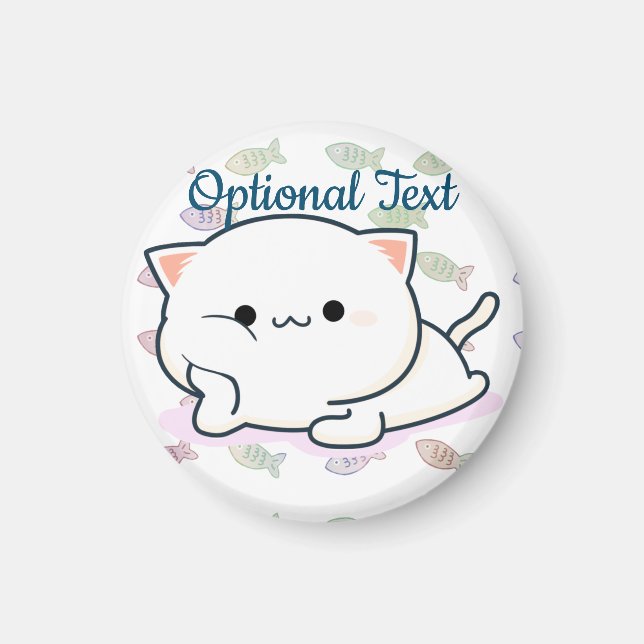 Cheeky Kawaii Style Kitten Magnet (Vorne)