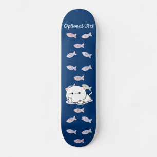 Cheeky Kawaii Style Kitten   Skateboard