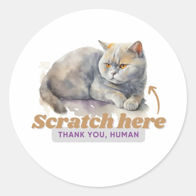 Cheeky Kitten Geschenke für Katzen-Väter Runder Aufkleber (Vorderseite)