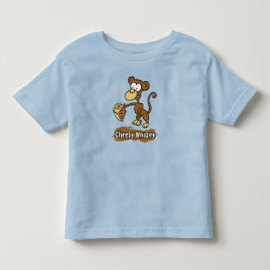 Cheeky Monkey Cartoon Design Kleinkind T-shirt