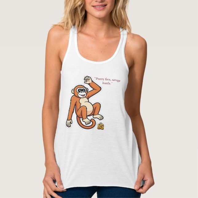 Cheeky Monkey Flowy Tank Top | Honest Sinner Women (Vorderseite)