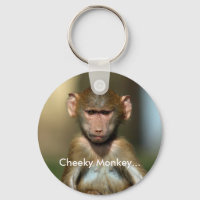 Cheeky Monkey - Niedlich Baby Baboon Schlüsselanhä