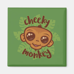 Cheeky Monkey Niedlich Cartoon Primat Zeichnend Magnet