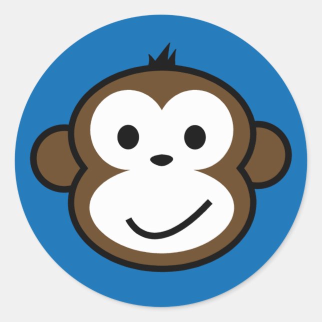 Cheeky Monkey Runder Aufkleber (Vorderseite)