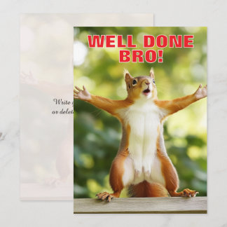 🎓Cheeky Squirrel Congrats Card Einladung