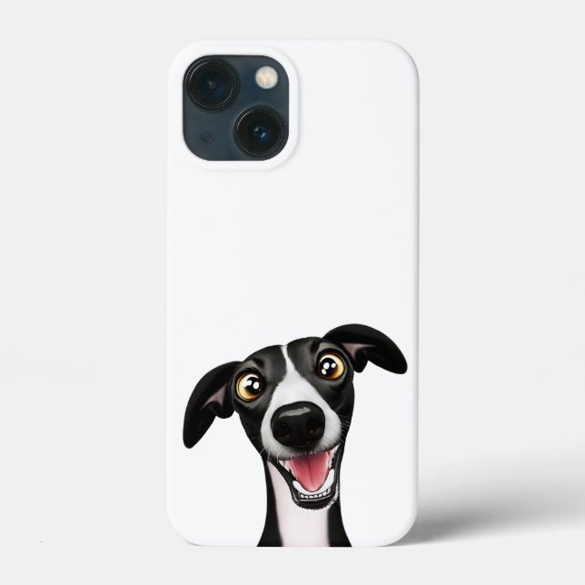 Cheeky Whippet in einem niedlichen Cartoon Case-Mate iPhone Hülle (Rückseite)