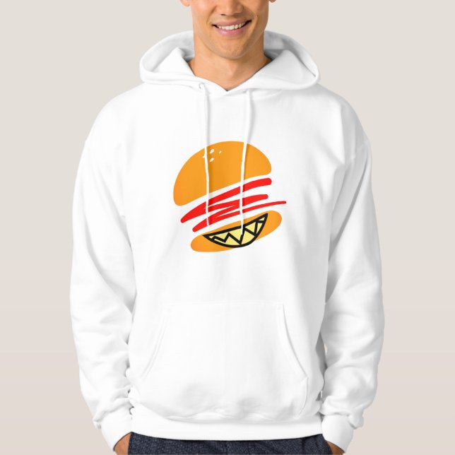 Cheeky White Minimalist Sweatshirt Hoodie (Vorderseite)