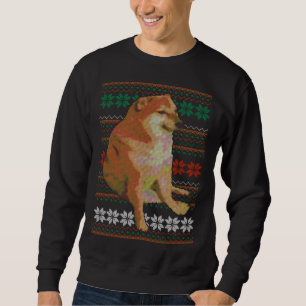 Cheems Ugly Christmas Sweater Doge Meme Design Sweatshirt