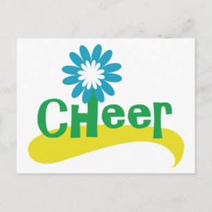 Cheer Blume Spaß Cheerleader Postkarte