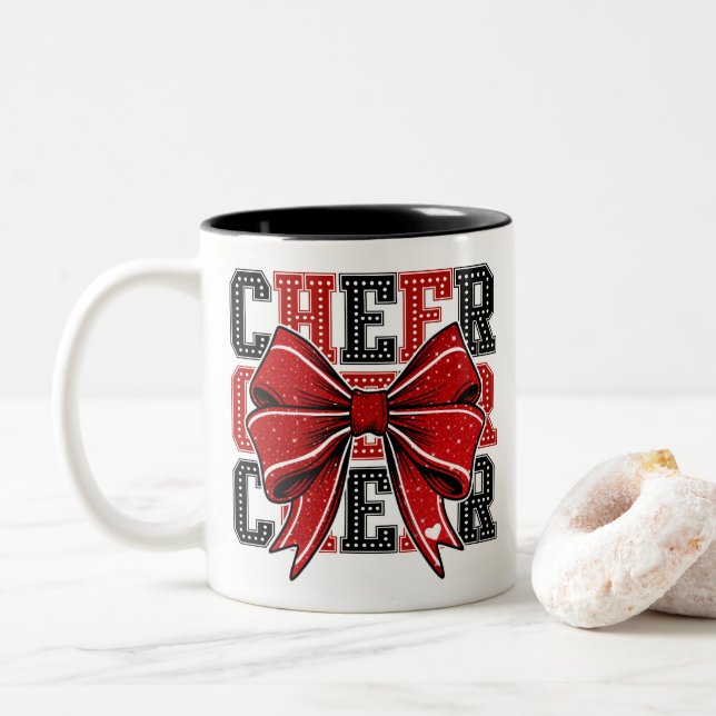 Cheer Bow Zweifarbige Tasse (Mit Donut)