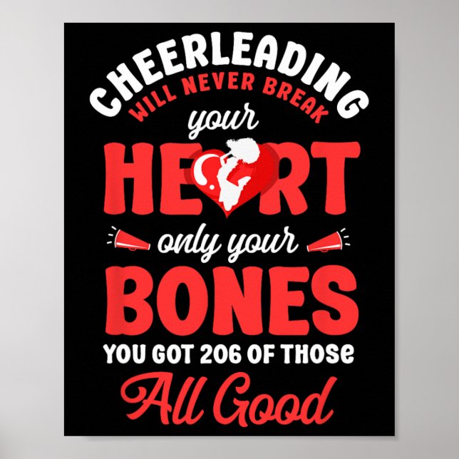 Cheer Cheerleading Cheerleading Wird Nie Y Brechen Poster (Vorne)