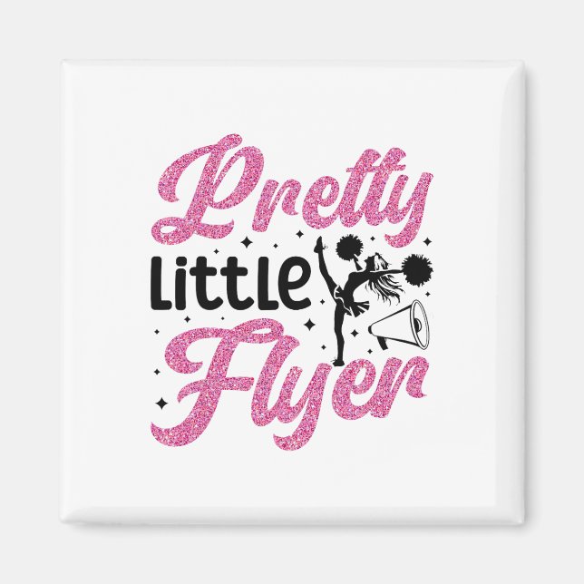 Cheer Cheerleading Hübsche Kleine Fliegerin _3  Magnet (Vorne)