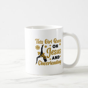 Cheer Cheerleading Jesus Glaube Christlich Dieses Kaffeetasse