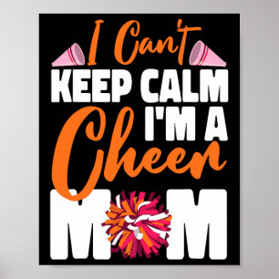 Cheer Cheerleading Mama Mutter Ich Kann Nicht Ruhi Poster