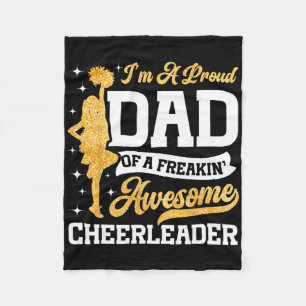 Cheer Cheerleading Vater Ich Bin Ein Stolzer Vater Fleecedecke