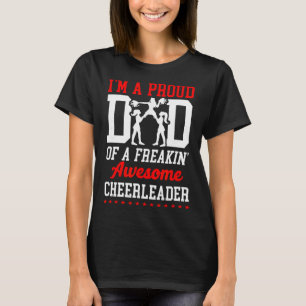 Cheer Cheerleading Vater Papa Ich Bin Ein Stolzer T-Shirt