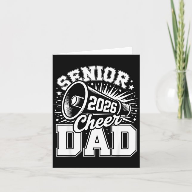 Cheer Class Senior 2026 Proud 2026 Dad Cheerleader Karte (Vorderseite)
