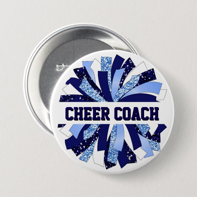 Cheer Coach Button Button (Vorne & Hinten)