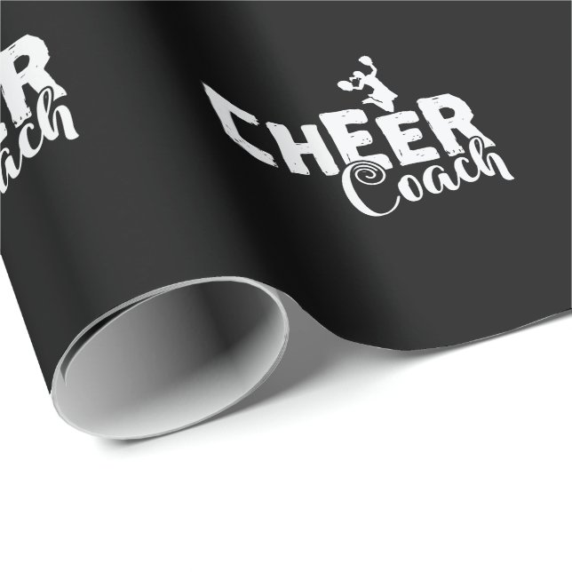 Cheer Coach Cheerleader Sport Turnen Geschenkpapier (Rolleneckpunkt)