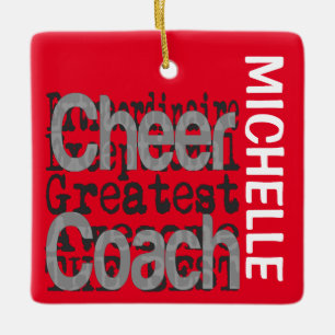Cheer Coach Extraordinaire CUSTOM Keramikornament