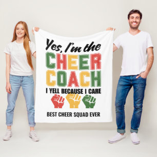CHEER COACH I Schreie Weil Ich Mich Kümmere Lustig Fleecedecke
