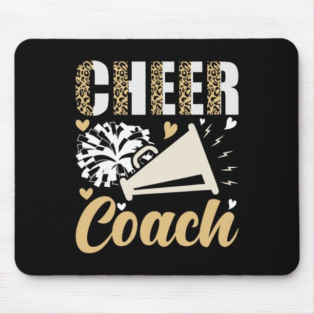 Cheer Coach Leopard Cheerleading-Trainer _1  Mousepad (Vorne)