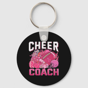 Cheer Coach Pink Ribbon Footbyll Brustkrebs Awa Schlüsselanhänger