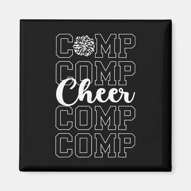 Cheer Comp Day Cheerleading Competition Day Cheerl Magnet (Vorne)