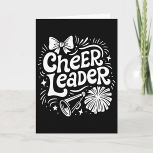 Cheer Coquette Bogen Cheerleading Liebhaber Cheerl Karte