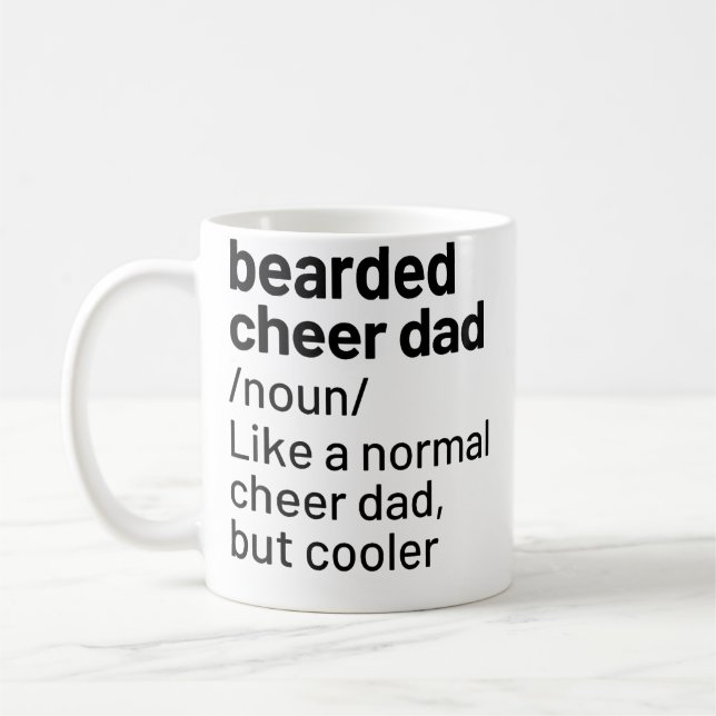 Cheer Dad Bearded Definition Cheerleading Funny Kaffeetasse (Links)