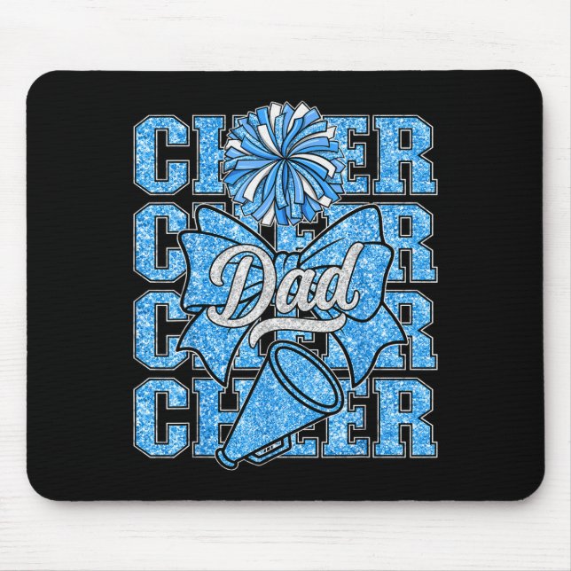 Cheer Dad Daddy Bow Srt Cheerleader Cheerleading B Mousepad (Vorne)