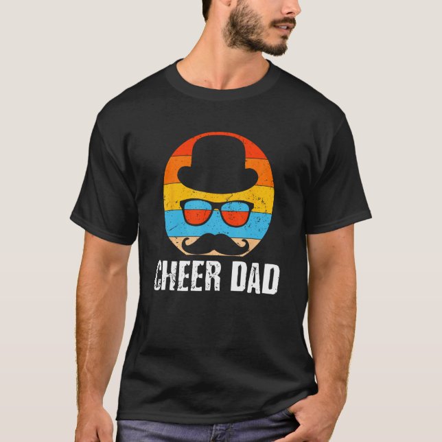Cheer Dad Fathers Day Cheerleading Parents Cheerle T-Shirt (Vorderseite)