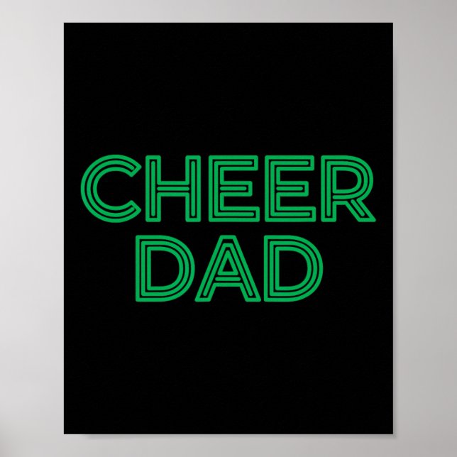 Cheer Dad Grün Cheerleading _1 Poster (Vorne)