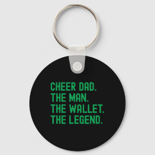 Cheer Dad Grün Lustiger Cheerleading-Mann-Wallet L Schlüsselanhänger