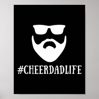 Cheer Dad Leben Cheerleading Lustig Bärtig Poster