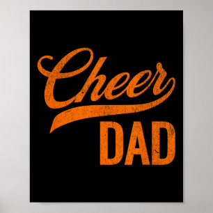 Cheer Dad Orange Cheerleading passende Eltern Poster