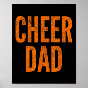 Cheer Dad Orange und Black Cheerleading passende P Poster