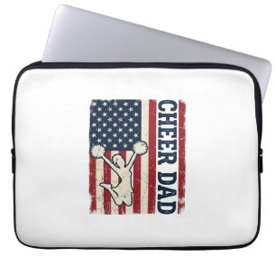 Cheer Dad Patriotisches Amerikanisches Flagge Vekt Laptopschutzhülle