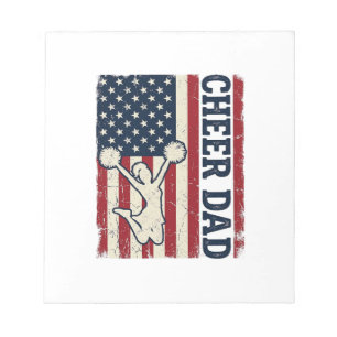 Cheer Dad Patriotisches Amerikanisches Flagge Vekt Notizblock