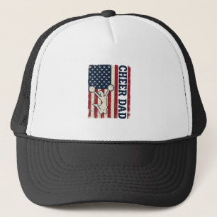 Cheer Dad Patriotisches Amerikanisches Flagge Vekt Truckerkappe