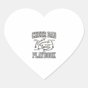 Cheer Dad Playbook Vintage Vector Shirt Design_1 Herz-Aufkleber