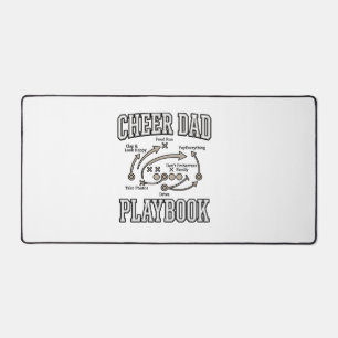 Cheer Dad Playbook Vintage Vector Shirt Design_1 Schreibtischunterlage