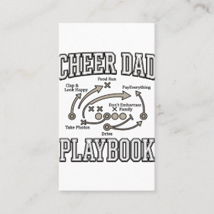 Cheer Dad Playbook Vintage Vector Shirt Design_1 Visitenkarte