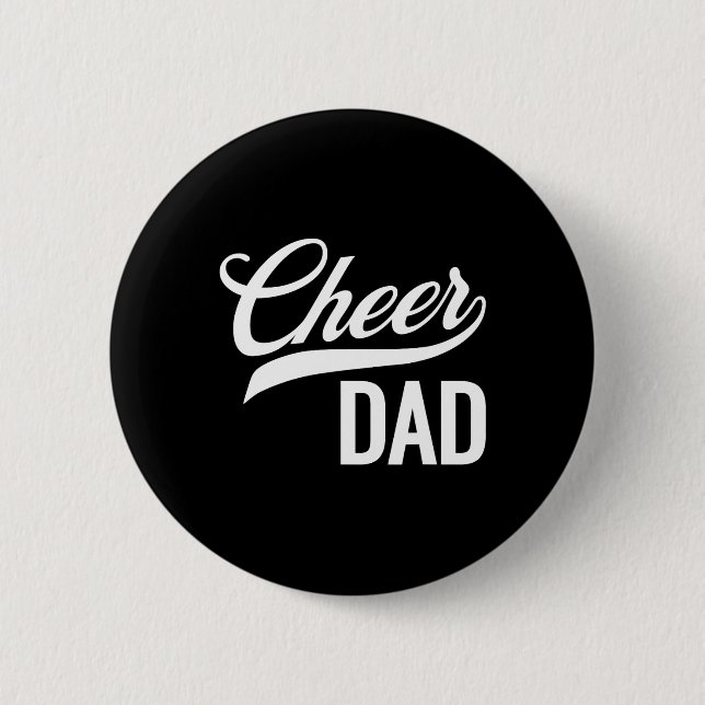 Cheer Dad Red And White Cheerleading Matching Pare Button (Vorderseite)