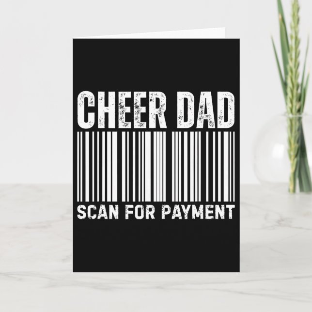 Cheer Dad Scan For Payment Cheerleading  Karte (Vorderseite)