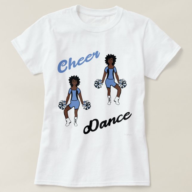 Cheer/Dance T - Shirt (Periwinkle Black) (Design vorne)