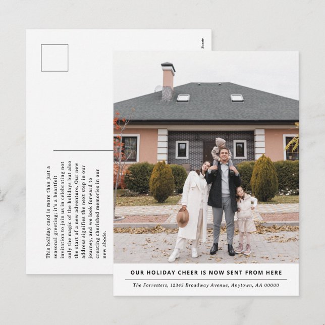 Cheer est maintenant d'ici Faire-part de vacances (Devant / Derrière)