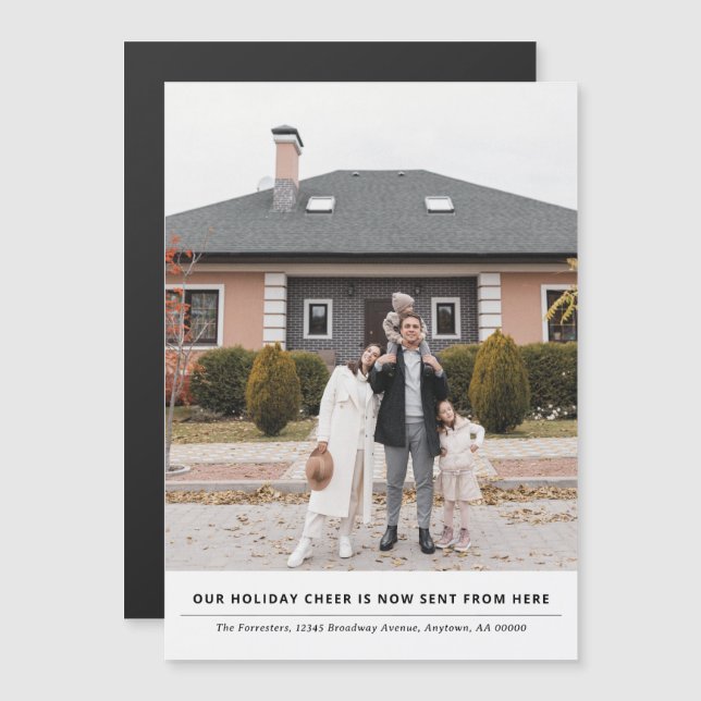 Cheer est maintenant d'ici Faire-part de vacances (Devant / Derrière)