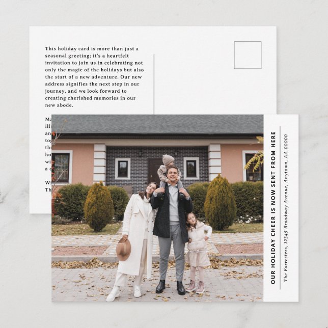 Cheer est maintenant d'ici Faire-part de vacances (Devant / Derrière)