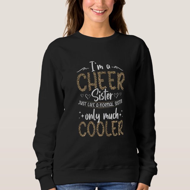 Cheer Fan Leopard Pattern Women Cheer Siste Sweatshirt (Vorderseite)